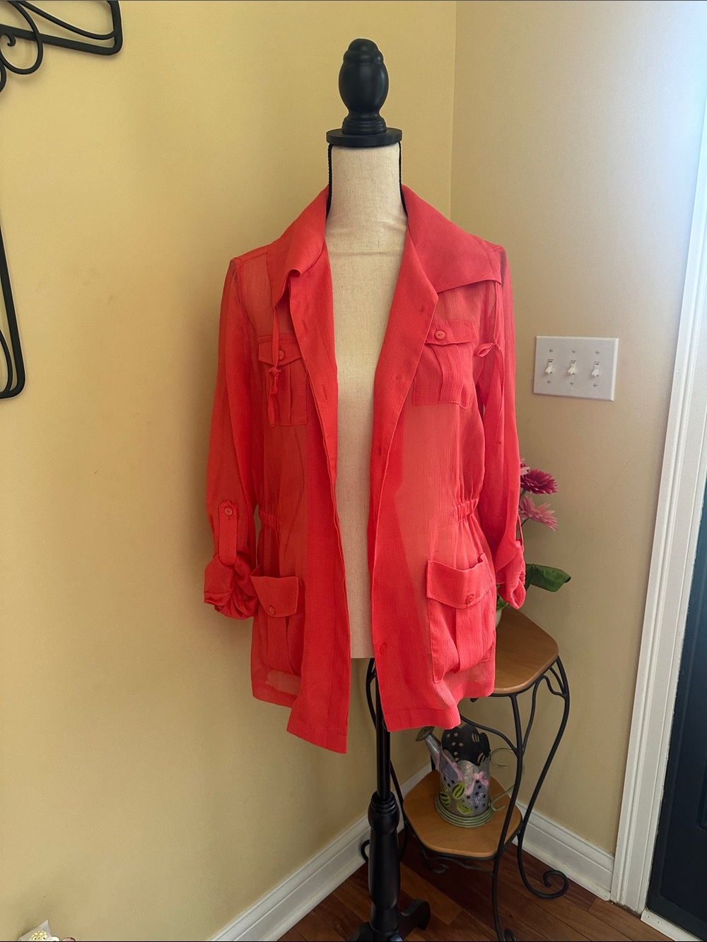 Chico's Coral Utility Jacket